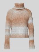 Only Strickpullover mit Wolle Modell 'DITTE' in Sand, Größe L