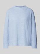 Tom Tailor Relaxed Fit Sweatshirt mit Waffelstruktur in Hellblau, Größ...