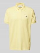 Lacoste Regular Fit Poloshirt mit Label-Patch in Hellgelb, Größe L