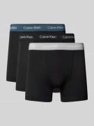 Calvin Klein Underwear Trunks mit Label-Bund im 3er-Pack in Black, Grö...