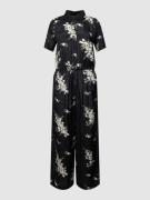 Kaffe Jumpsuit mit Allover-Print Modell 'Gilla' in Black, Größe 46