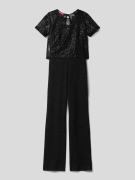 G.O.L. Jumpsuit mit Effektgarn in Black, Größe 146