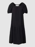 Vero Moda Knielanges Kleid mit Strukturmuster Modell 'NATALI' in Black...