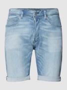 Replay Jeansshorts mit Label-Patch in Hellblau, Größe 33