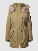 Only Parka mit Kunstfell Modell 'IRIS' in Khaki, Größe XS