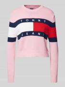 Tommy Jeans Strickpullover mit Logo-Detail Modell 'CENTER FLAG' in Hel...