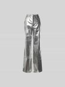 ROTATE Flared Stoffhose mit 5-Pocket-Design in Silber, Größe 34