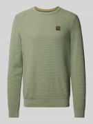 PME Legend Strickpullover mit gerippten Abschlüssen in Mint, Größe 3XL