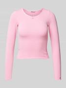 Tommy Jeans Longsleeve mit Schleifen-Detail in Pink, Größe L