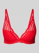 BOSS Triangel-BH mit Spitzenbesatz Modell 'UNDERWIRE' in Rot, Größe 70...