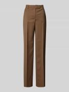 BOSS Straight Fit Stoffhose aus Schurwolle Modell 'Tilda' in Cognac, G...