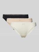 DORINA Slip mit Spitzenbesatz Modell 'NAOMI' im 3er-Pack in Offwhite, ...