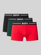 BOSS Trunks mit elastischem Label-Bund im 3er-Pack in Black, Größe L