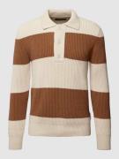 MARC O POLO Strickpullover mit Streifenmuster in Offwhite, Größe S