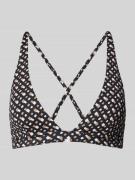 BOSS Bikini-Oberteil mit Hakenverschluss Modell 'MONOGRAM' in Black, G...