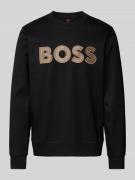 BOSS Sweatshirt mit Label-Stitching Modell 'Sharpe' in Black, Größe L