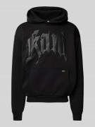 KARL KANI Hoodie mit Label-Print in Black, Größe L