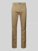 BOSS Orange Slim Fit Chino mit Gürtelschlaufen in Beige, Größe 31/32