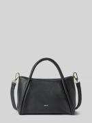 Abro Lederhandtasche mit Label-Applikation Modell 'WILLOW' in Black, G...