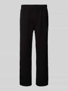 Pegador Wide Leg Sweatpants mit Strukturmuster Modell 'VEAL' in Black,...