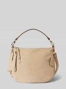 Abro Handtasche mit Label-Applikation Modell 'JUNA' in Beige, Größe 1