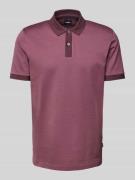 BOSS Regular Fit Poloshirt mit Label-Detail Modell 'Parlay' in Purple,...