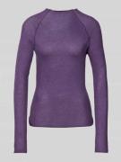 Review Longsleeve mit Stehkragen in Purple, Größe S