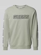 Guess Activewear Sweatshirt mit Label-Print in Oliv, Größe L