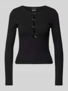 Gina Tricot Longsleeve mit Schleifen-Details in Black, Größe L