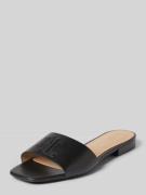 Lauren Ralph Lauren Slides mit Label-Stitching Modell 'EVERLEY' in Bla...