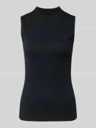 Christian Berg Woman Top mit Stehkragen in Black, Größe L