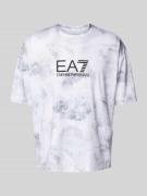 EA7 Emporio Armani T-Shirt mit Label-Print Modell 'VENTUS' in Hellgrau...