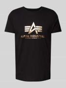 Alpha Industries T-Shirt mit Label-Print in Black, Größe L