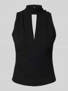 Guess Tanktop mit Neckholder Modell 'FANNIE' in BLACK, Größe L