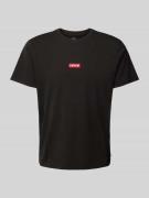 Levi's® Relaxed Fit T-Shirt mit Label-Patch in Black, Größe L