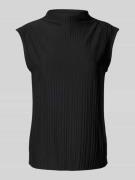 Gina Tricot Top mit Plisseefalten in Black, Größe M