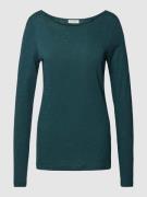 MARC O POLO Longsleeve aus Baumwolle mit U-Boot-Ausschnitt in Dunkelgr...