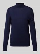 SELECTED HOMME Strickpullover aus Lanawolle Modell 'TRAY' in Dunkelbla...