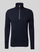 Jack & Jones Strickpullover mit Troyer-Kragen Modell 'PERFECT' in Mari...