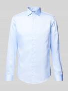 SEIDENSTICKER Slim Fit Businesshemd aus Satin in Bleu, Größe 41