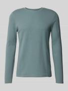 MCNEAL Longsleeve mit geripptem Rundhalsausschnitt in Rauchblau Melang...