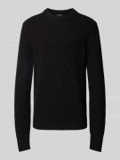 MCNEAL Strickpullover mit Rundhalsausschnitt in Black, Größe S