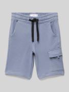 Mango Straight Leg Sweatshorts mit Cargotasche in Blau, Größe 116