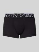 Emporio Armani Trunks mit elastischem Label-Bund in Black, Größe M