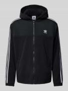 adidas Originals Fleecejacke mit Kapuze in Black, Größe L