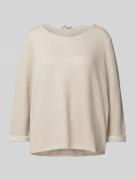 Tom Tailor Regular Fit Strickpullover mit 3/4-Arm in Beige, Größe L