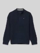 Tommy Hilfiger Teens Strickpullover mit Stehkragen in Marine, Größe 15...