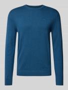 Tom Tailor Strickpullover mit Label-Stitching Modell 'BASIC' in Petrol...