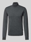 Blend Rollkragenpullover mit Teilungsnähten in Black, Größe S