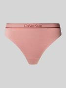 Calvin Klein Underwear String mit Label-Bündchen in Mauve, Größe XS